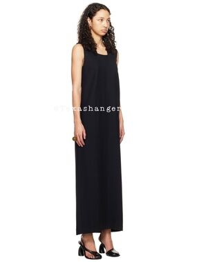 NWT BITE Studios Wide Strap Pleat Dress Size 6 Black